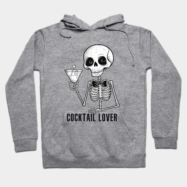 Cocktail skeleton Hoodie by Pictandra